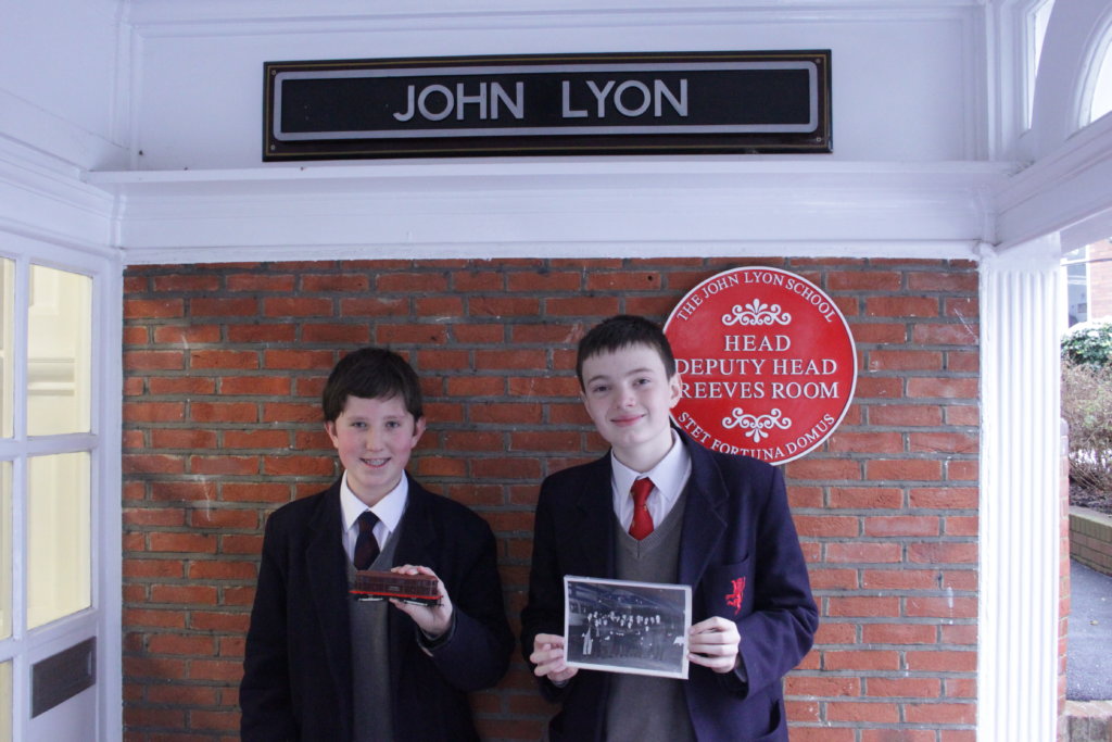 The locomotive sign “John Lyon” was given to the School